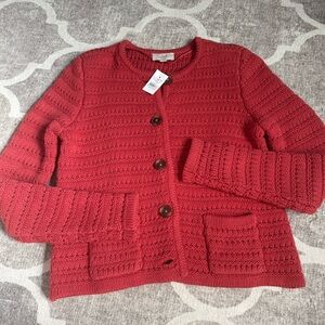 NWT Loft Sz Small Button-Up Women's Sweater SOFT!